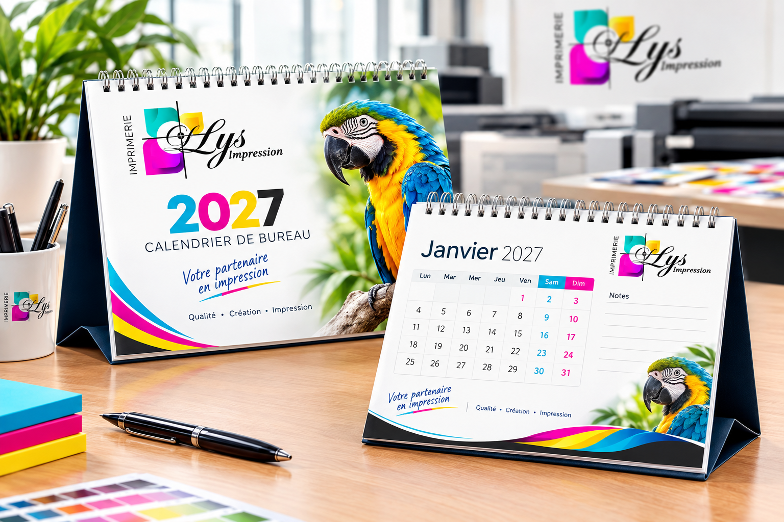 Calendrier de bureau personnalisé
